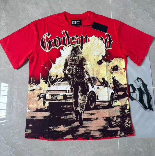 Red Godspeed Graohic TShirt